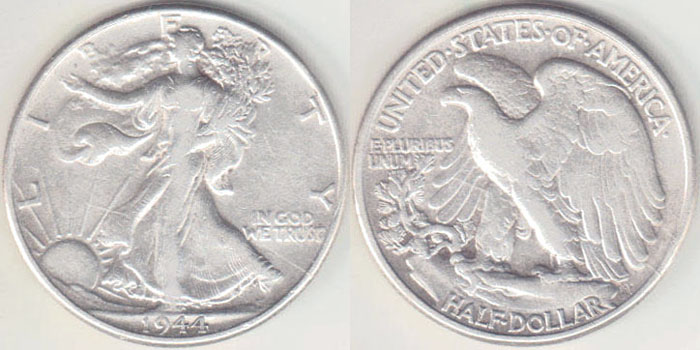 1944 USA silver Half Dollar (Walking Liberty) A000757